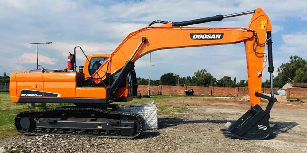 Doosan tracked excavator