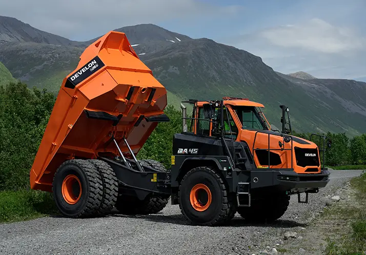 Develon articulated dump truck