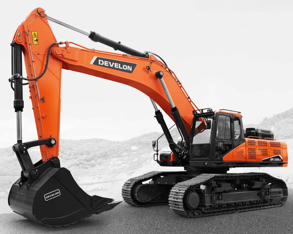 Develon DX530LC-7M crawler excavator delivering power, durability and productivity, showcased at Electra Mining Africa 2026